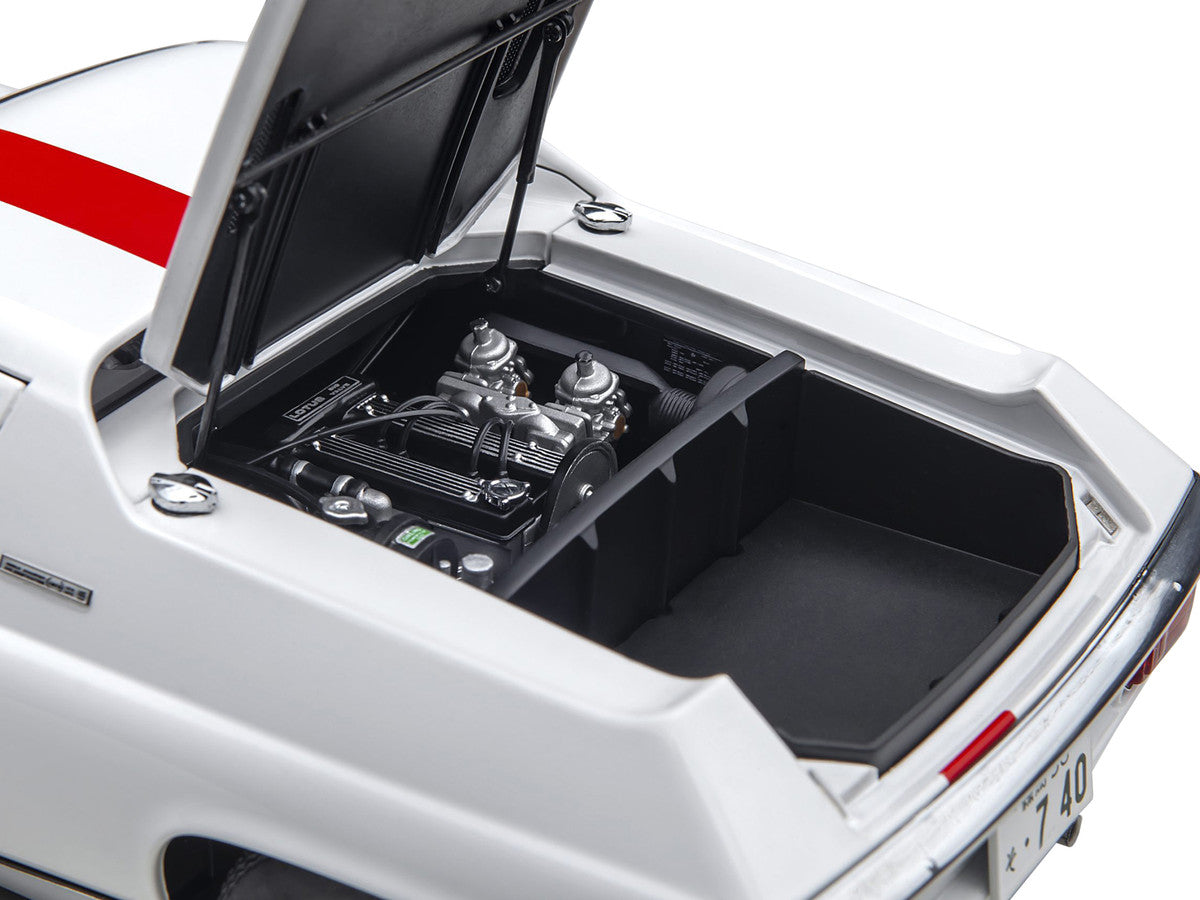 Lotus Europa Special White with Red Stripe and Graphics "The Circuit Wolf" 1/18 Model Car by Autoart LuxuryLifeWay Online Store