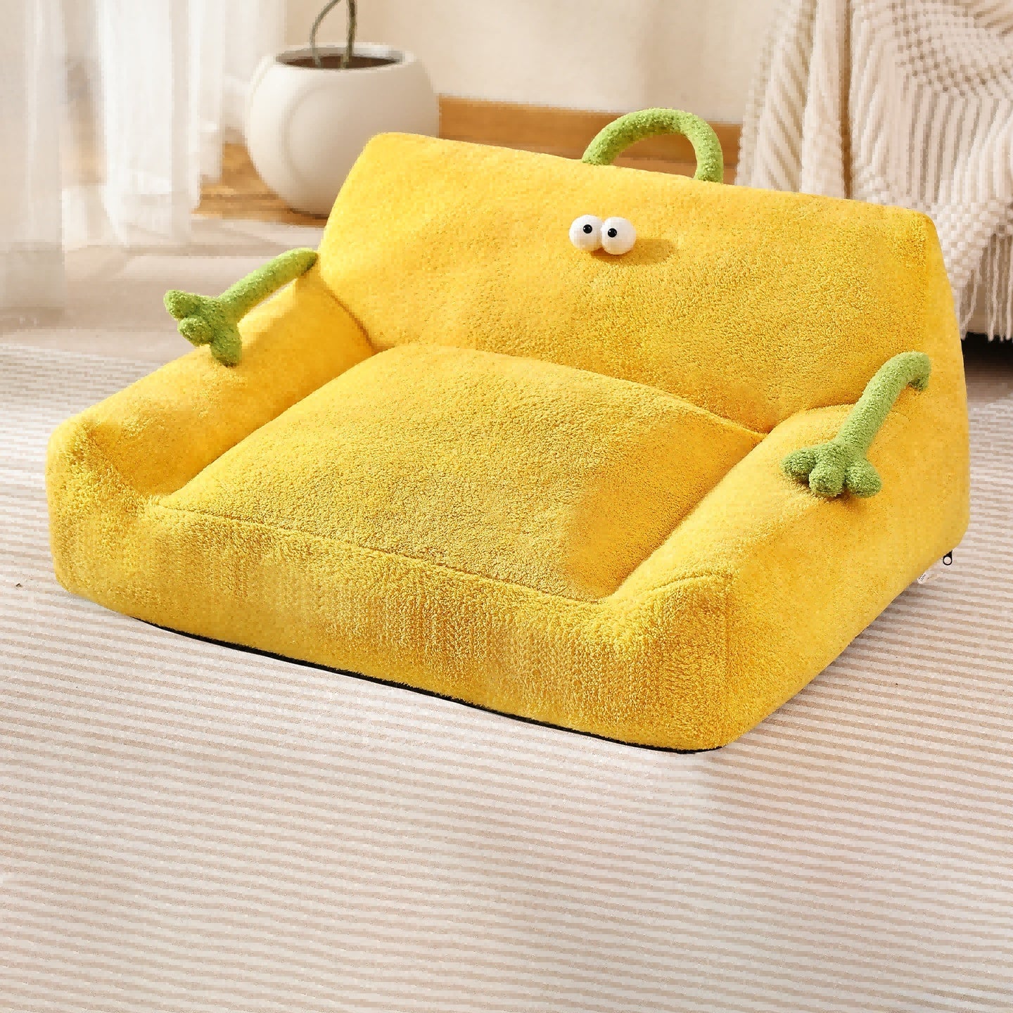 Pet Nest Multi-Color Cute Wind Cartoon Cat Nest Dog Nest Sofa Nest Suitable Small And Medium-Sized Cats And Dogs Four Seasons Washable Small Pet Bed Pets Fashion