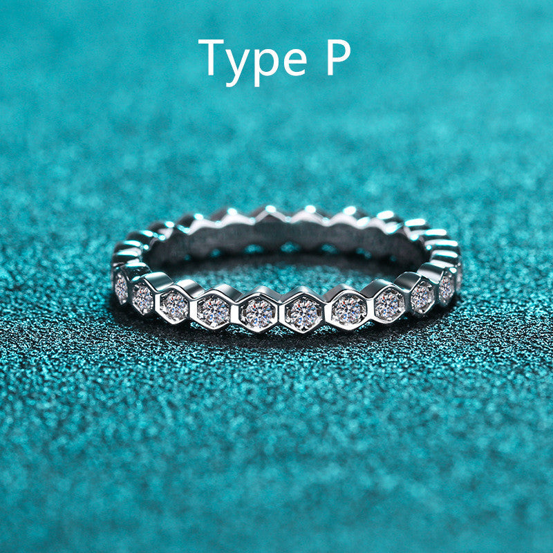 s925 sterling silver diamond wedding ring LadyShow.Store