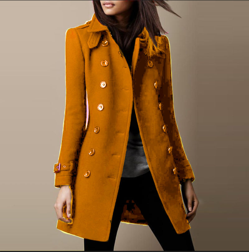 Simple And Fashionable Woolen Coat For Women NorixaFashion.com