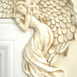 Door Frame Angel Wings Sculpture Resin Crafts PearlNestDecor.com