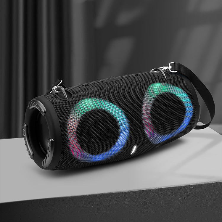 War Drum Three-generation Bluetooth Speaker With RGB Colored Lights Outdoor Portable Waterproof