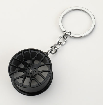 Creative Stereo Car Modification Fittings Wheel Hub Metal Keychains LadyShow.Store