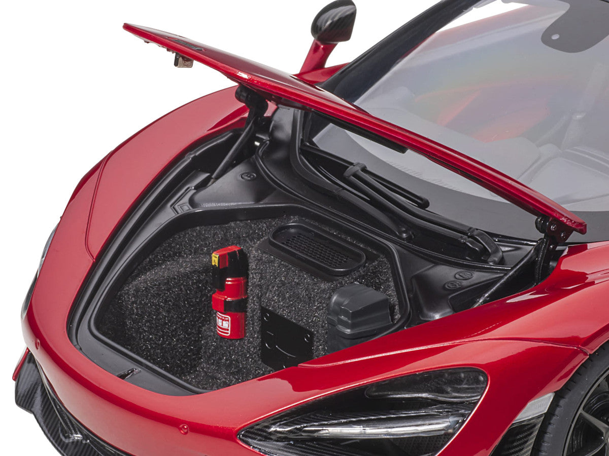 Mclaren 720S Memphis Red Metallic with Black Top and Carbon Accents 1/18 Model Car by Autoart LuxuryLifeWay Online Store