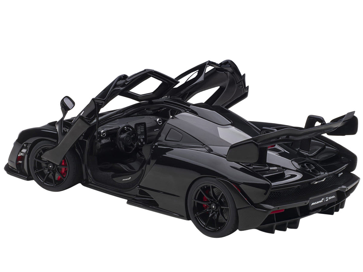 Mclaren Senna Stealth Cosmos Black with Carbon Accents 1/18 Model Car by Autoart LuxuryLifeWay Online Store