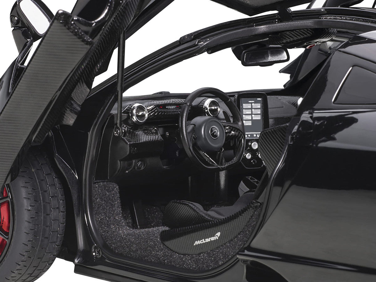 Mclaren Senna Stealth Cosmos Black with Carbon Accents 1/18 Model Car by Autoart LuxuryLifeWay Online Store