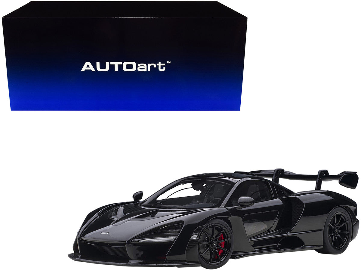 Mclaren Senna Stealth Cosmos Black with Carbon Accents 1/18 Model Car by Autoart LuxuryLifeWay Online Store