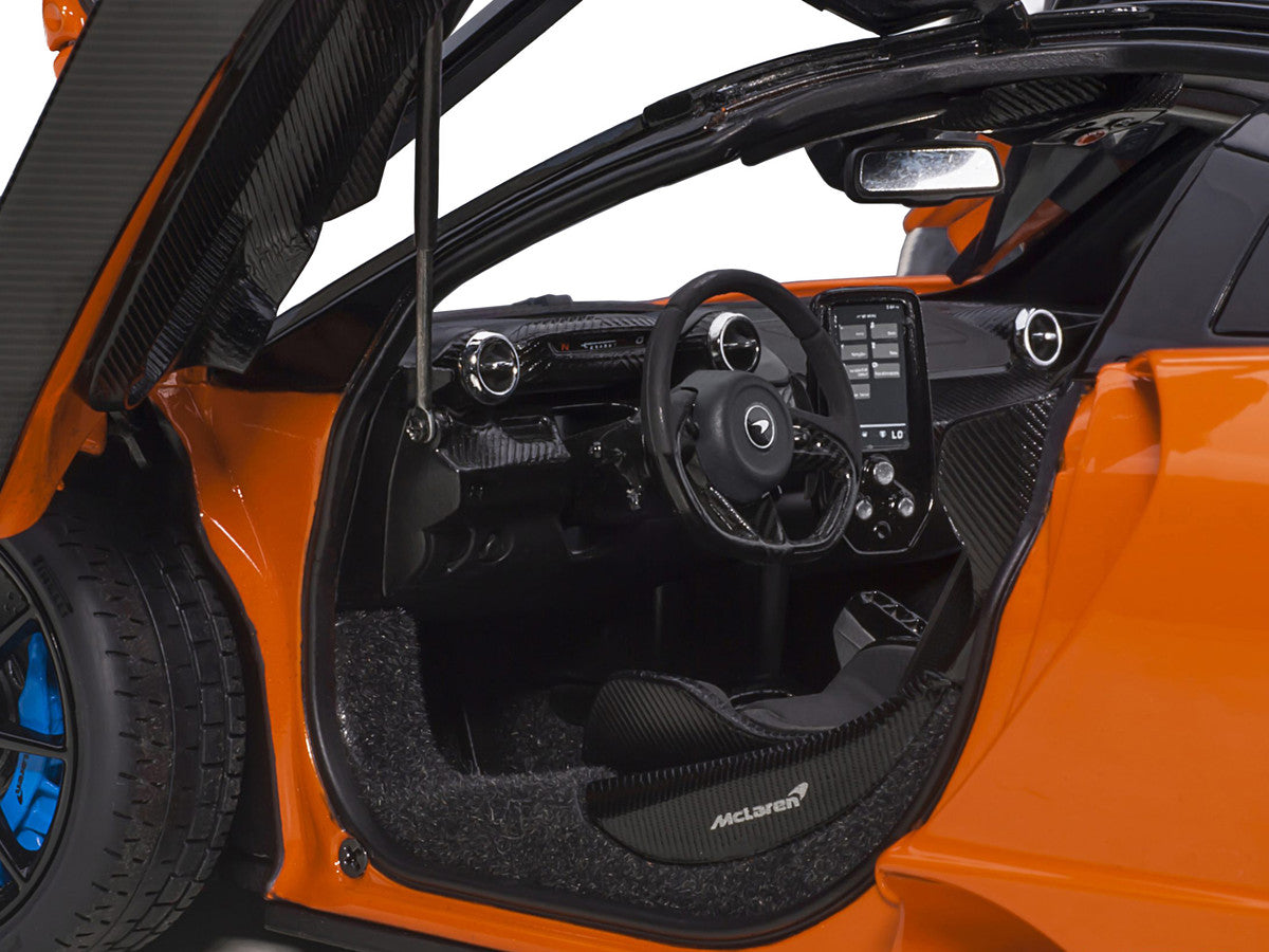 Mclaren Senna Trophy Mira Orange and Black with Carbon Accents 1/18 Model Car by Autoart LuxuryLifeWay Online Store