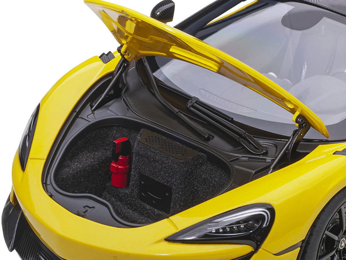 Mclaren 600LT Sicilian Yellow and Carbon 1/18 Model Car by Autoart LuxuryLifeWay Online Store