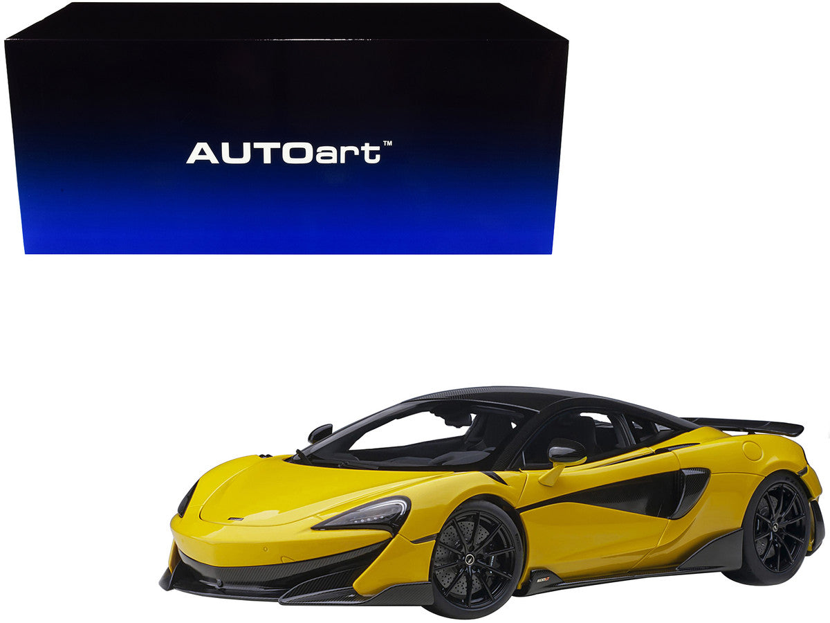Mclaren 600LT Sicilian Yellow and Carbon 1/18 Model Car by Autoart LuxuryLifeWay Online Store