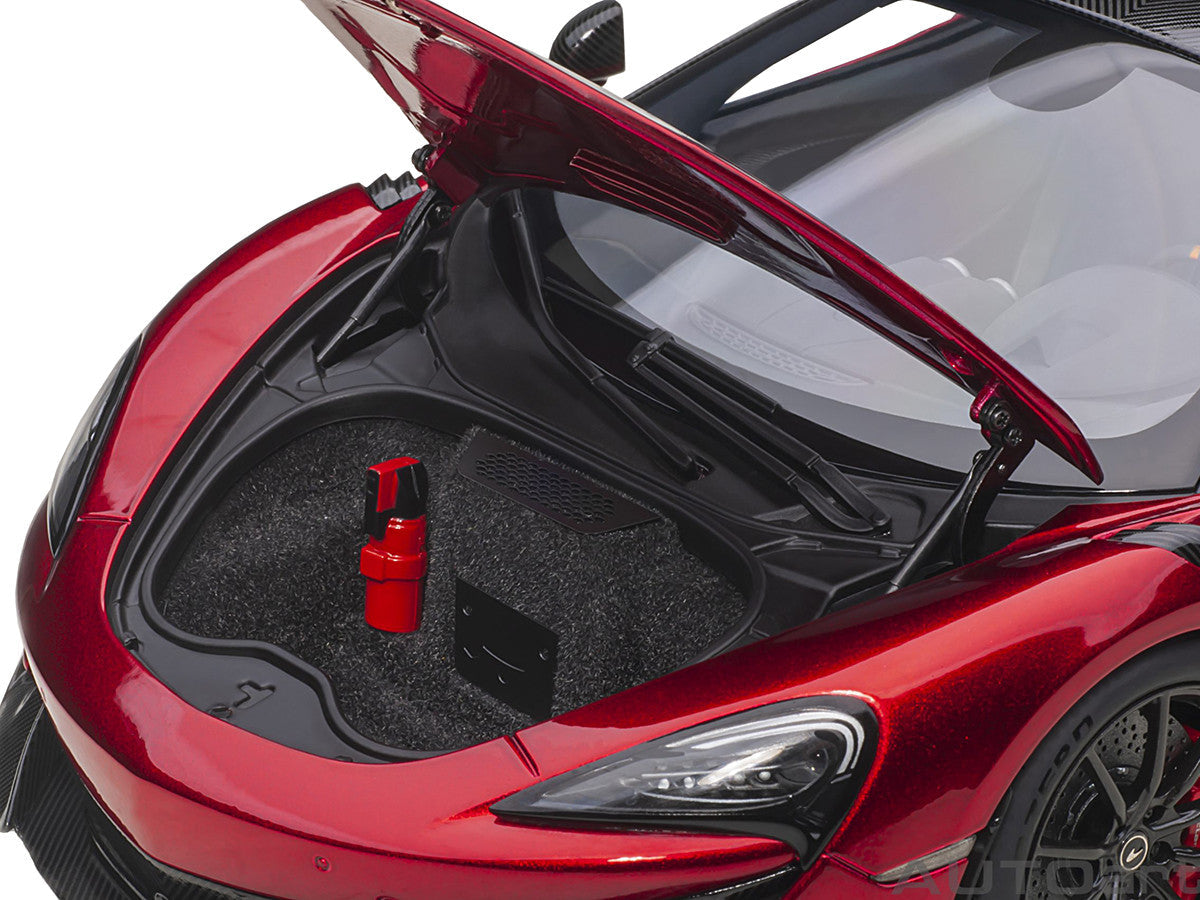 Mclaren 600LT Vermillion Red and Carbon 1/18 Model Car by Autoart LuxuryLifeWay Online Store