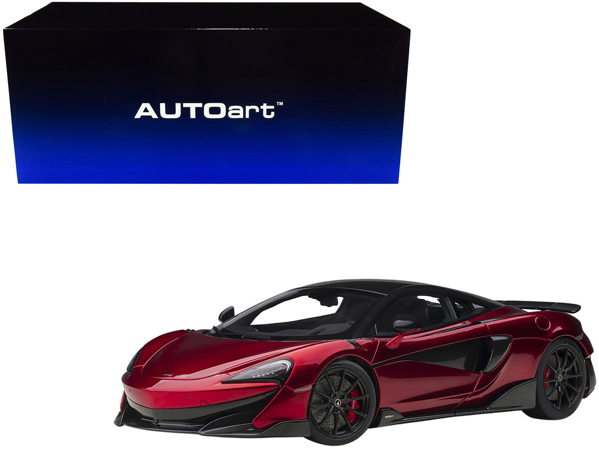 Mclaren 600LT Vermillion Red and Carbon 1/18 Model Car by Autoart LuxuryLifeWay Online Store