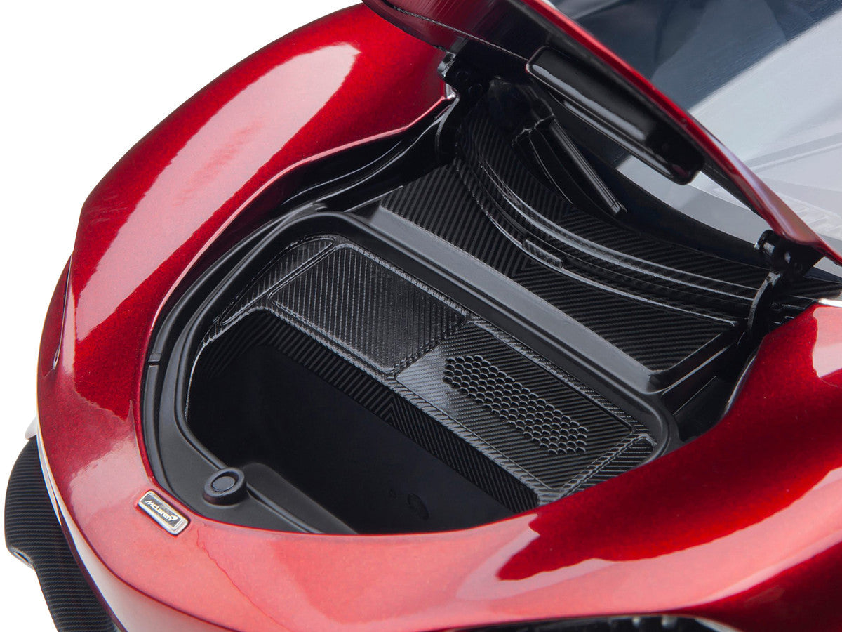 McLaren Speedtail Volcano Red Metallic with Black Top and Suitcase Accessories 1/18 Model Car by Autoart LuxuryLifeWay Online Store