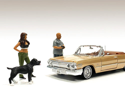 "Lowriderz" Figurine IV and a Dog for 1/18 Scale Models by American Diorama LuxuryLifeWay Online Store