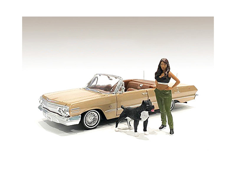 "Lowriderz" Figurine IV and a Dog for 1/18 Scale Models by American Diorama LuxuryLifeWay Online Store