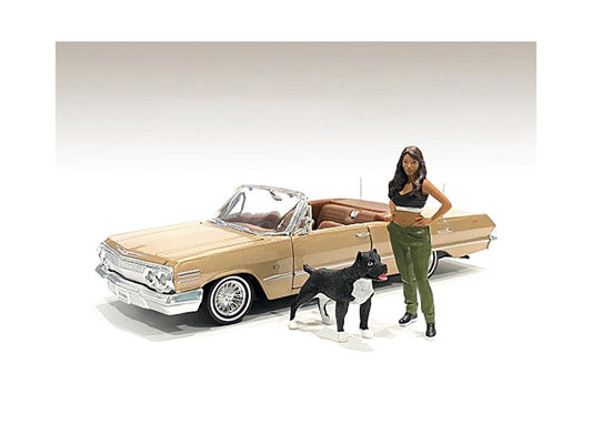 "Lowriderz" Figurine IV and a Dog for 1/18 Scale Models by American Diorama LuxuryLifeWay Online Store