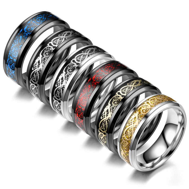 Stainless steel dragon pattern ring LadyShow.Store
