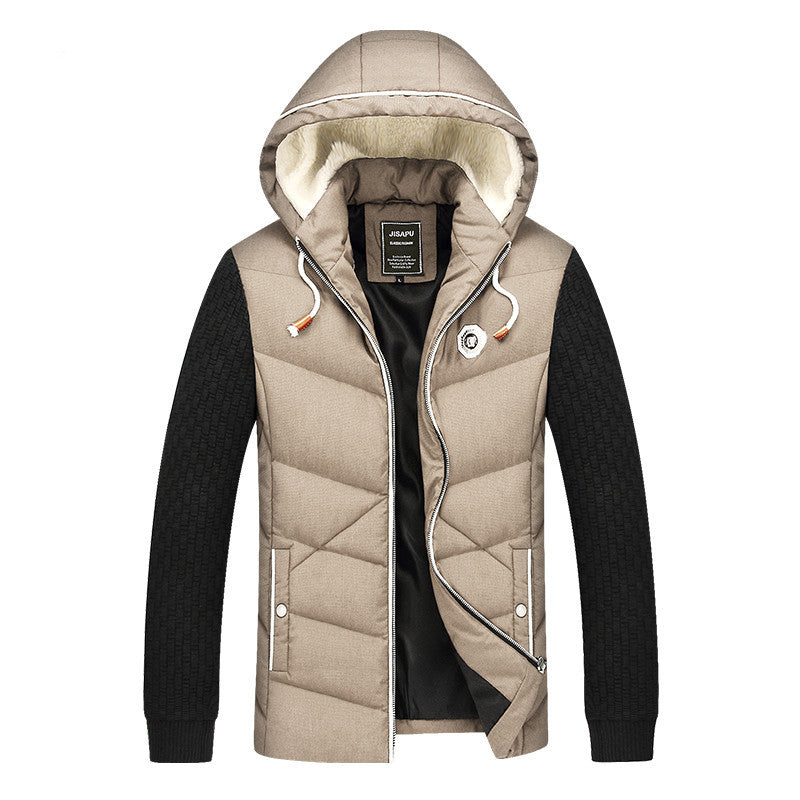 Men's hooded cotton suit Korean version of the self-cultivation XL men's cotton jacket Men's down jacket