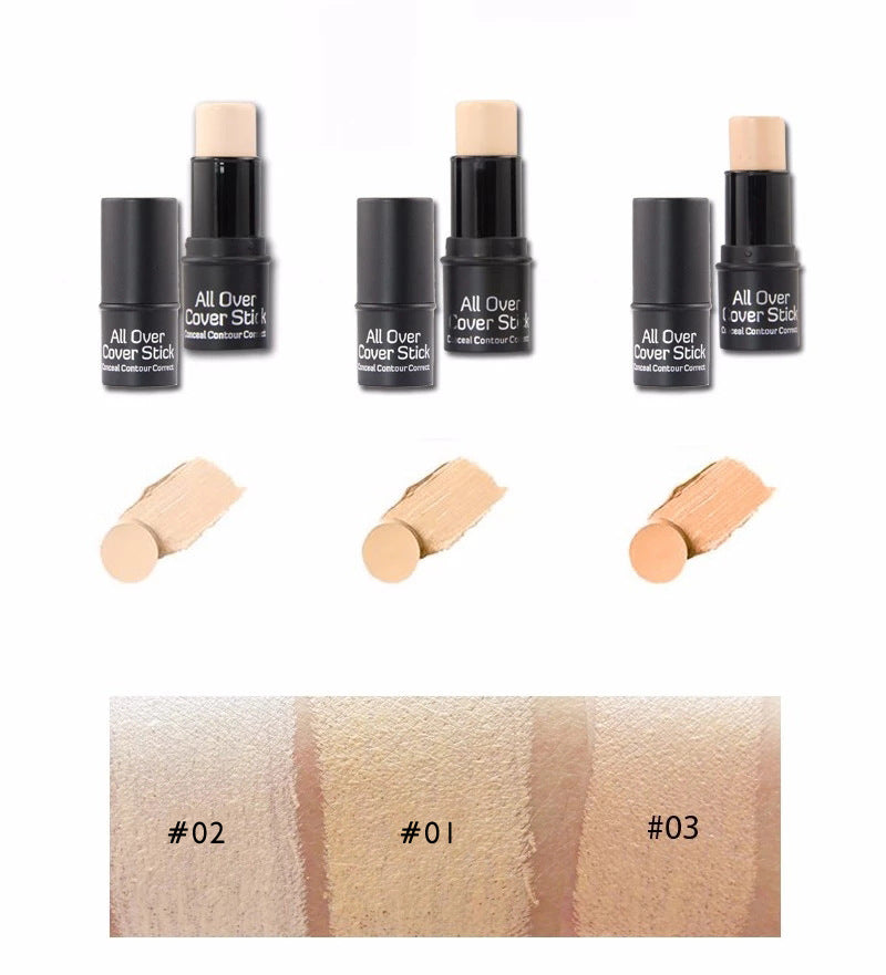 Three-Color Moisturizing Stick Cover Pimples Freckles Dark Circles Face Concealer