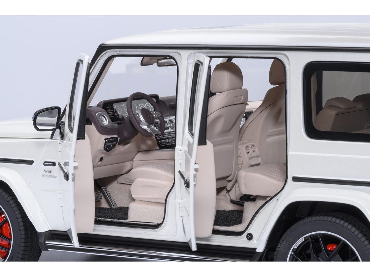 2019 Mercedes-Benz AMG G63 Brilliant White Metallic 1/18 Model Car by Autoart LuxuryLifeWay Online Store