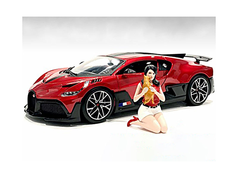"Girls Night Out" Gigi with Cat Figurine for 1/24 Scale Models by American Diorama LuxuryLifeWay Online Store