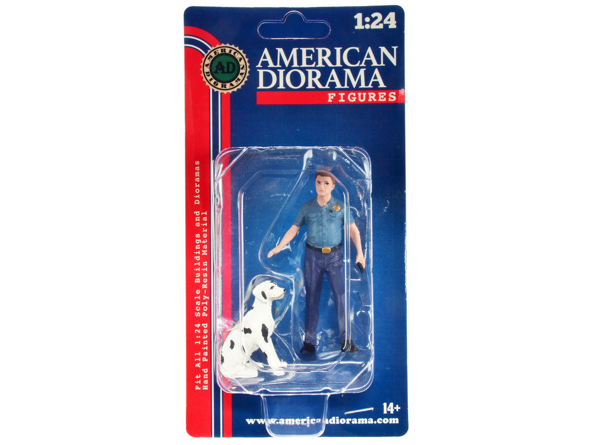 "Firefighters" Fire Dog Training Figures (Trainer and Dog) for 1/24 Scale Models by American Diorama LuxuryLifeWay Online Store