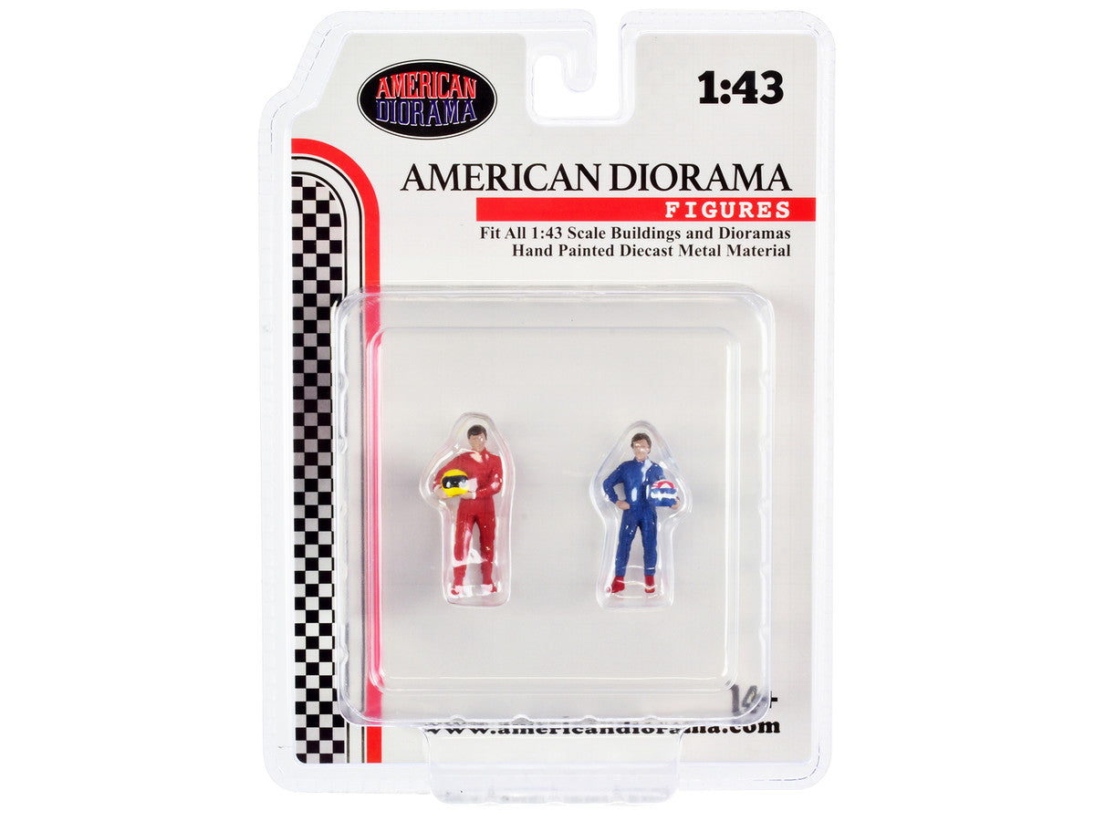 "Racing Legends" 80's Set of 2 Diecast Figures for 1/43 Scale Models by American Diorama LuxuryLifeWay Online Store