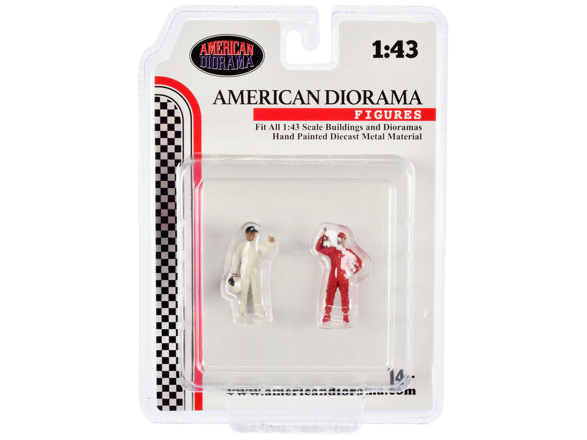 "Racing Legends" 2000's Set of 2 Diecast Figures for 1/43 Scale Models by American Diorama LuxuryLifeWay Online Store