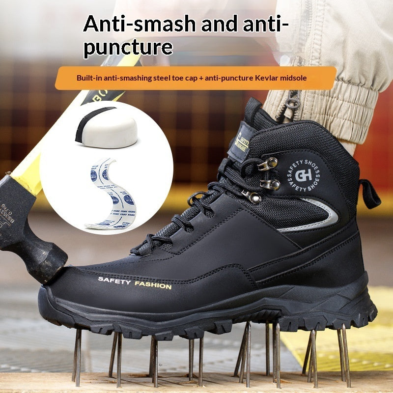 Men's Steel-toed Work Shoes Impact-resistant, Puncture-proof And Abrasion-resistant For Hiking Best YouTube Store