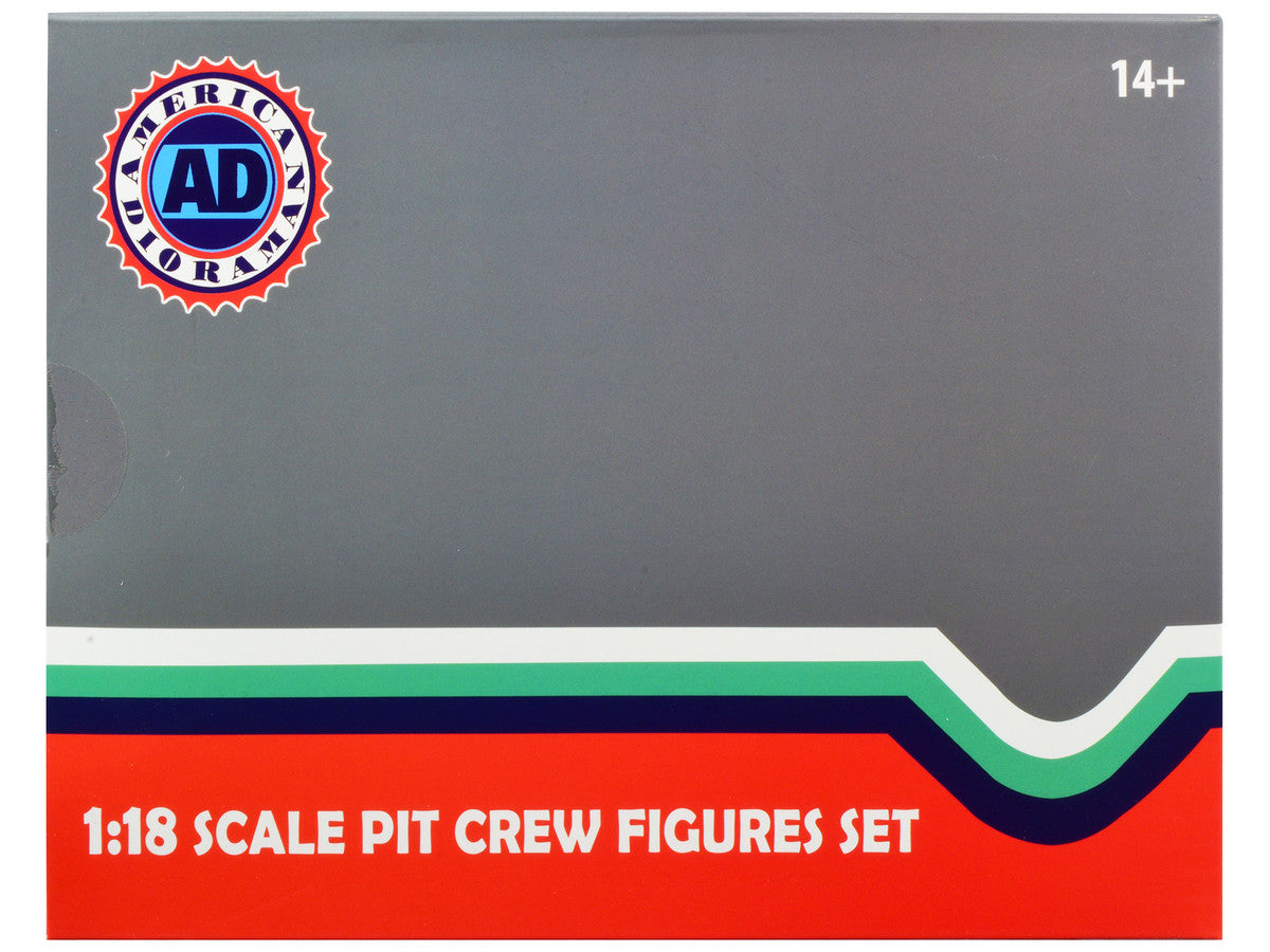Formula One F1 Pit Crew 7 Figure Set Team Black Release III for 1/18 Scale Models by American Diorama LuxuryLifeWay Online Store