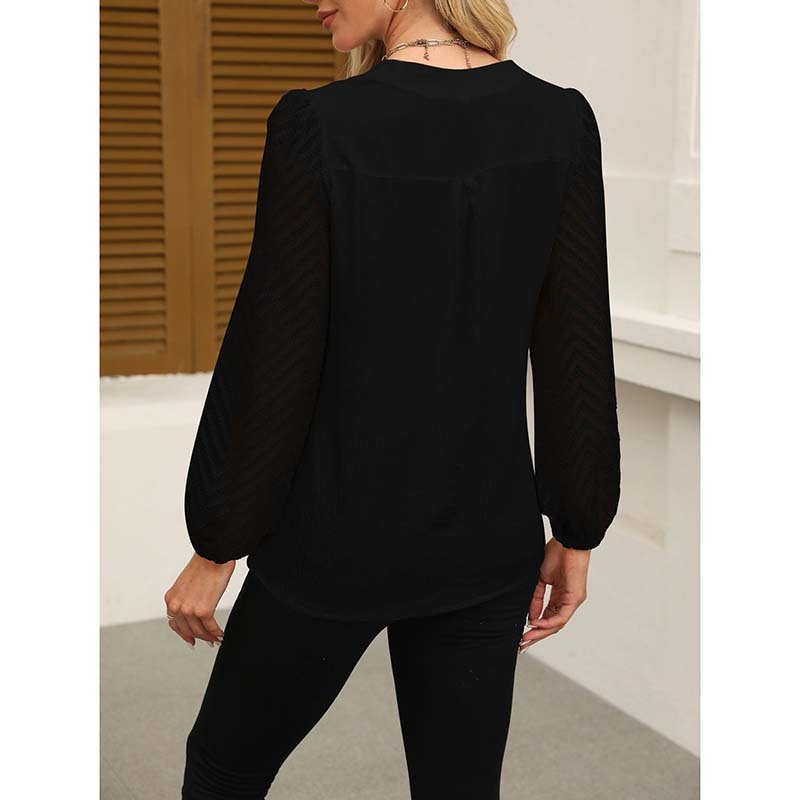 Elegant Lace Chiffon Work Blouse NorixaFashion.com