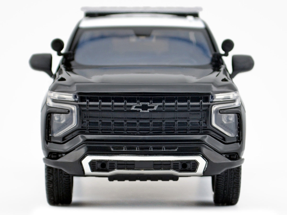 2025 Chevrolet Tahoe Police Pursuit Vehicle "Los Angeles Police Department (LAPD)" Black and White "Law Enforcement and Public Service" Series 1/24 Diecast Model Car by Motormax LuxuryLifeWay Online Store