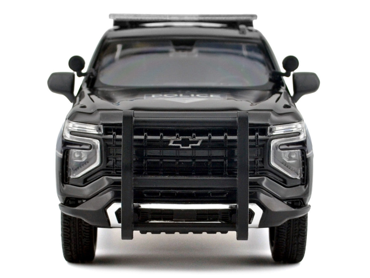 2025 Chevrolet Tahoe PPV "General Motors Police" Black "Custom Builder's Kit - Law Enforcement and Public Service" Series 1/24 Diecast Model Car by Motormax LuxuryLifeWay Online Store