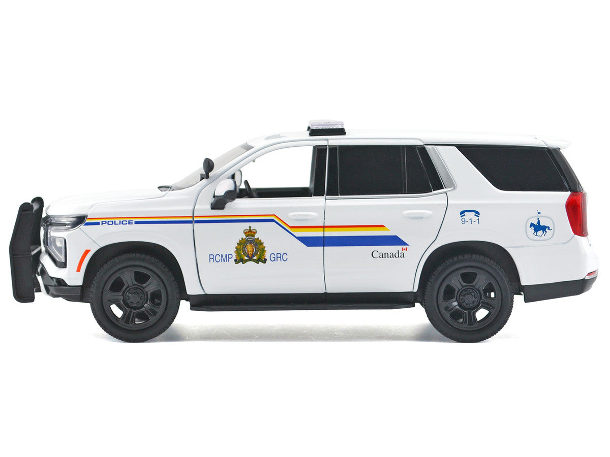 2025 Chevrolet Tahoe PPV with Light Bar "RCMP Royal Canadian Mounted Police" White "Law Enforcement and Public Service" Series 1/24 Diecast Model Car by Motormax LuxuryLifeWay Online Store