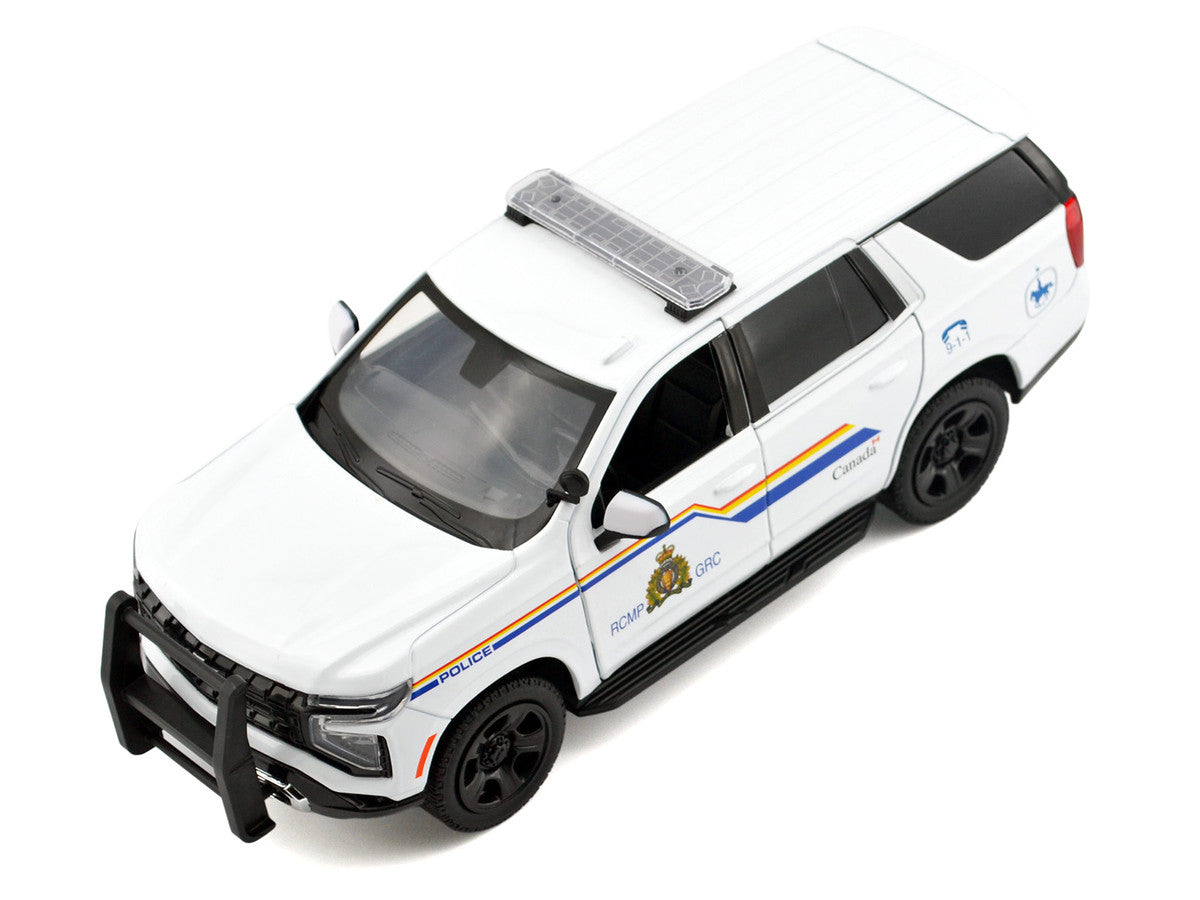 2025 Chevrolet Tahoe PPV with Light Bar "RCMP Royal Canadian Mounted Police" White "Law Enforcement and Public Service" Series 1/24 Diecast Model Car by Motormax LuxuryLifeWay Online Store