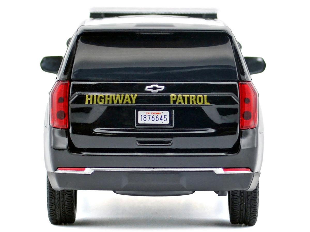 2025 Chevrolet Tahoe Police Pursuit Vehicle "California Highway Patrol" Black and White "Law Enforcement and Public Service" Series 1/24 Diecast Model Car by Motormax LuxuryLifeWay Online Store