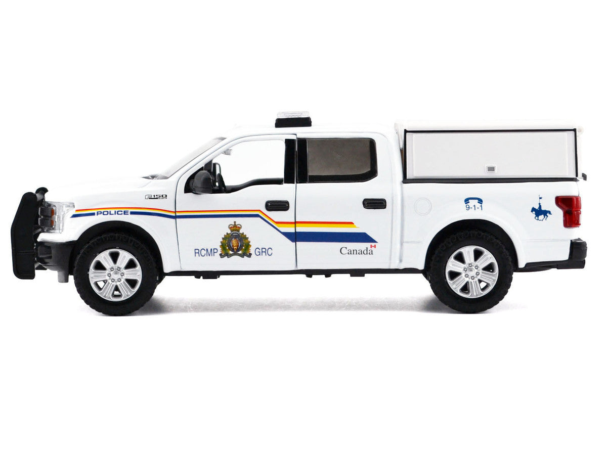2019 Ford F-150 Lariat Crew Cab Pickup Truck with Camper Box "Royal Canadian Mounted Police" White "Law Enforcement and Public Service" Series 1/27 Diecast Model Car by Motormax LuxuryLifeWay Online Store
