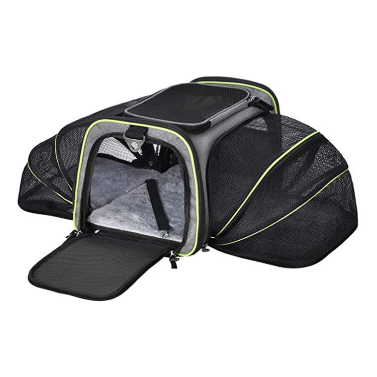 Carrier For Cat Pet Airline Approved Expandable Foldable Soft Dog Carrier Opened Doors Reflective Tapes Cat Travel Bag Pets Fashion