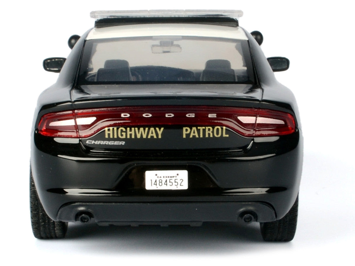 2023 Dodge Charger Pursuit Police Car "California Highway Patrol" Black and White "Law Enforcement and Public Service" Series 1/24 Diecast Model Car by Motormax LuxuryLifeWay Online Store