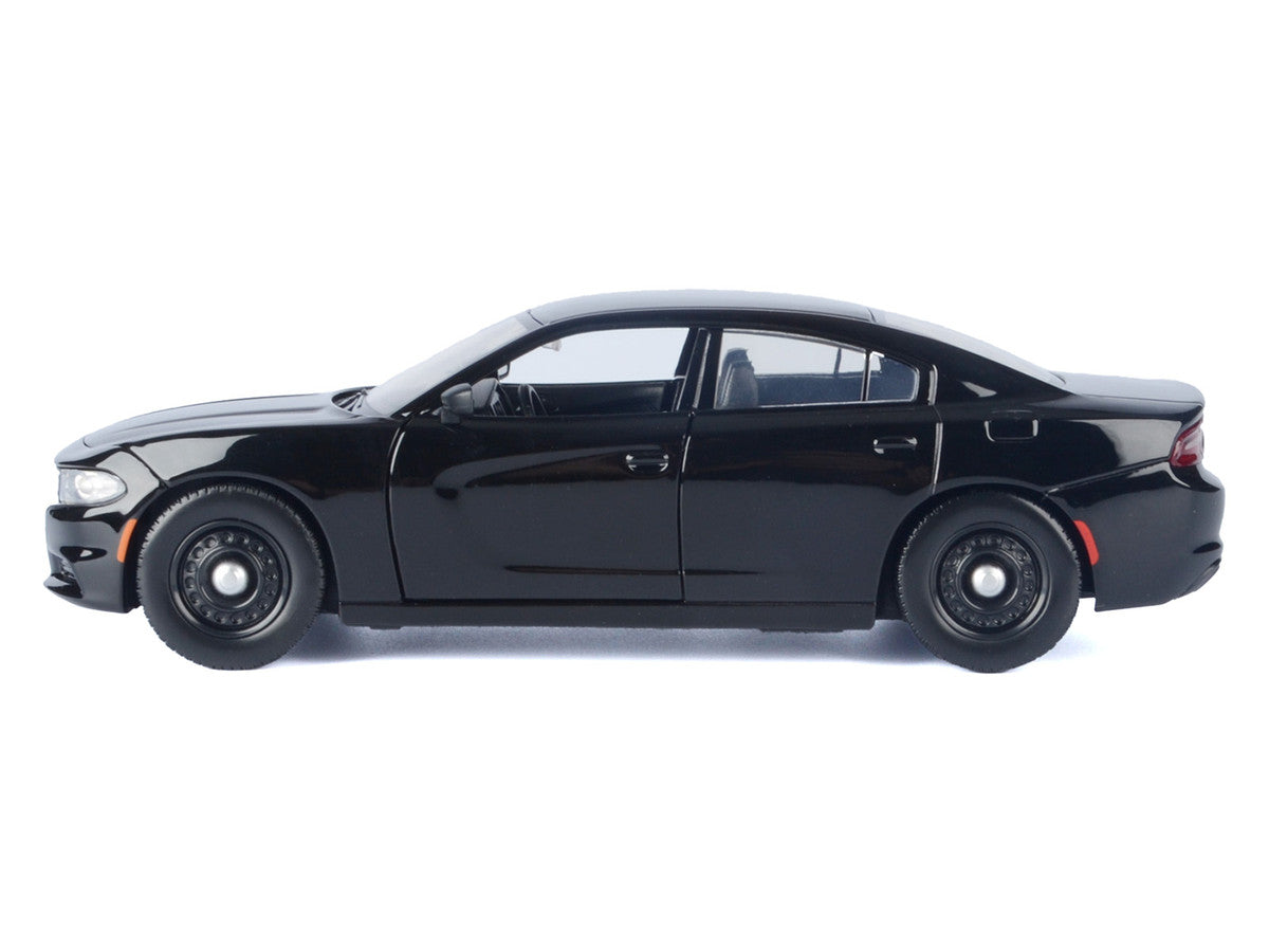 2023 Dodge Charger Pursuit Police Car Black "Custom Builder's Kit - Law Enforcement and Public Service" Series 1/24 Diecast Model Car by Motormax LuxuryLifeWay Online Store