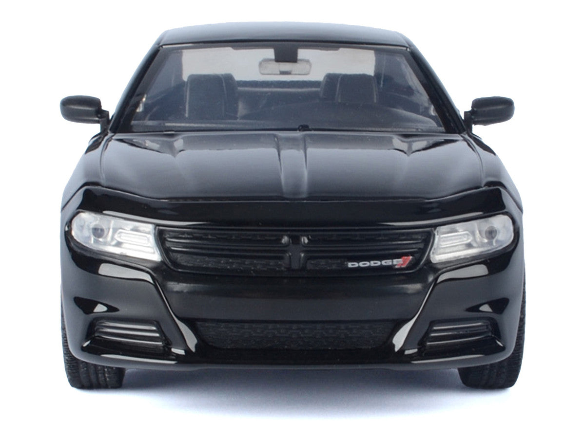 2023 Dodge Charger Pursuit Police Car Black "Custom Builder's Kit - Law Enforcement and Public Service" Series 1/24 Diecast Model Car by Motormax LuxuryLifeWay Online Store