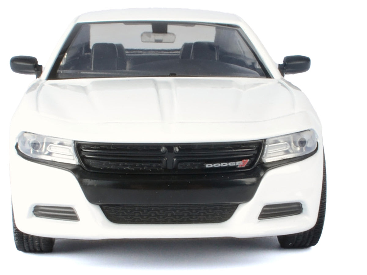 2023 Dodge Charger Pursuit Police Car White "Custom Builder's Kit - Law Enforcement and Public Service" Series 1/24 Diecast Model Car by Motormax LuxuryLifeWay Online Store