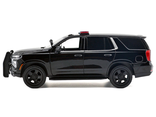 2025 Chevrolet Tahoe PPV Black "Custom Builder's Kit - Law Enforcement and Public Service" Series 1/24 Diecast Model Car by Motormax LuxuryLifeWay Online Store