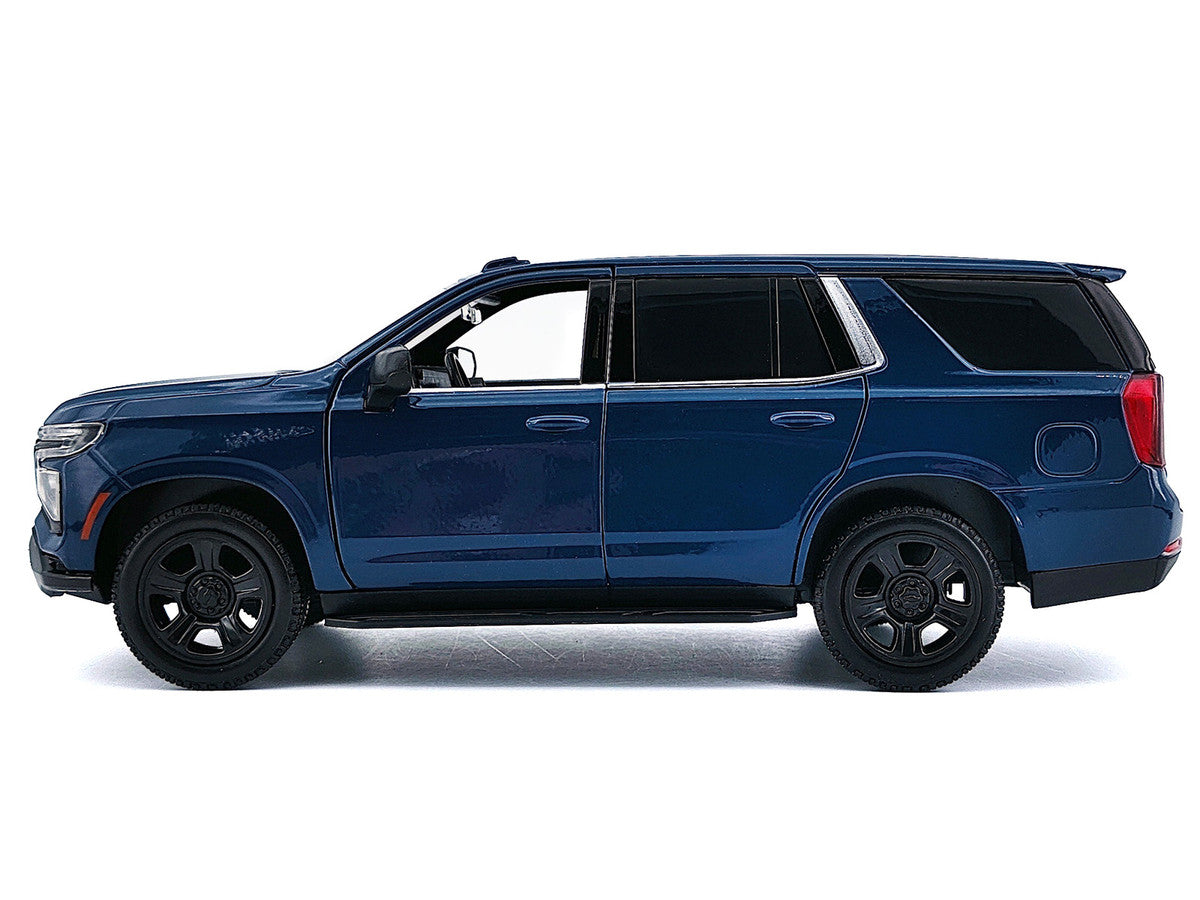 2025 Chevrolet Tahoe PPV Dark Blue "Custom Builder's Kit - Law Enforcement and Public Service" Series 1/24 Diecast Model Car by Motormax LuxuryLifeWay Online Store