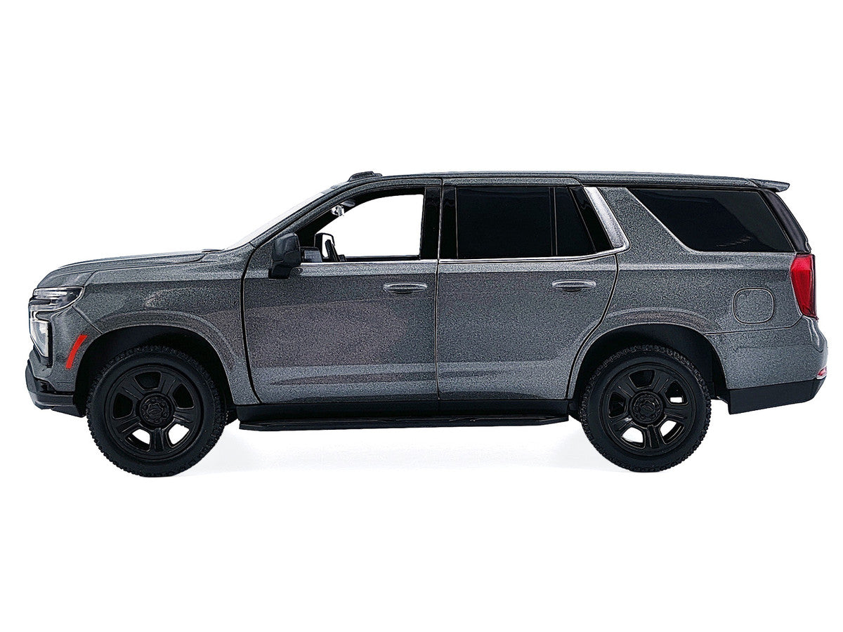 2025 Chevrolet Tahoe PPV Dark Gray Metallic "Custom Builder's Kit - Law Enforcement and Public Service" 1/24 Diecast Model Car by Motormax LuxuryLifeWay Online Store