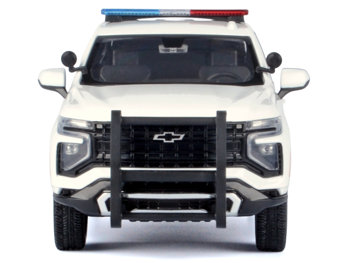 2025 Chevrolet Tahoe PPV White "Custom Builder's Kit - Law Enforcement and Public Service" Series 1/24 Diecast Model Car by Motormax LuxuryLifeWay Online Store