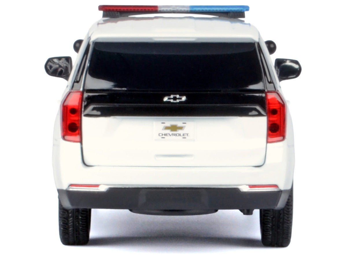 2025 Chevrolet Tahoe PPV White "Custom Builder's Kit - Law Enforcement and Public Service" Series 1/24 Diecast Model Car by Motormax LuxuryLifeWay Online Store