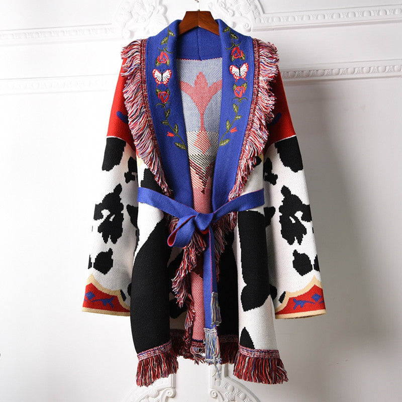 Fringed Sweater Coat Autumn And Winter Sweater Cardigan Best YouTube Store