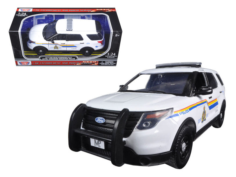 2015 Ford Police Interceptor Utility with Light Bar "RCMP Royal Canadian Mounted Police" White 1/24 Diecast Model Car by Motormax LuxuryLifeWay Online Store