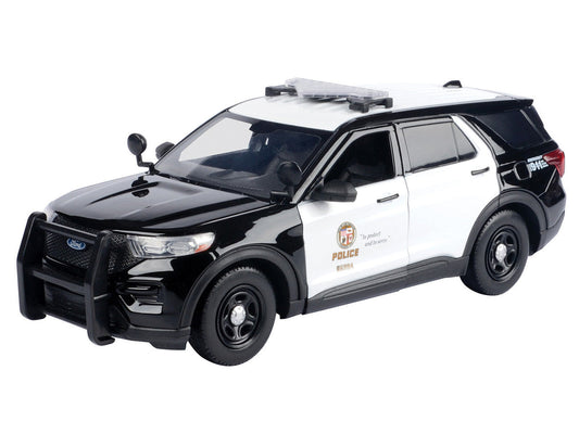 2022 Ford Police Interceptor Utility "Los Angeles Police Department" Black and White "Law Enforcement and Public Service" Series 1/24 Diecast Model Car by Motormax LuxuryLifeWay Online Store